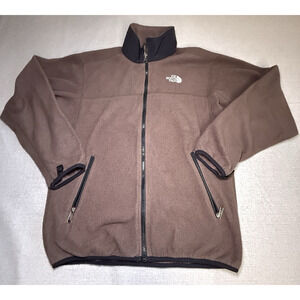 Vintage Womens Y2k North Face Fleece Brown Full Zip Size Large Polartec
